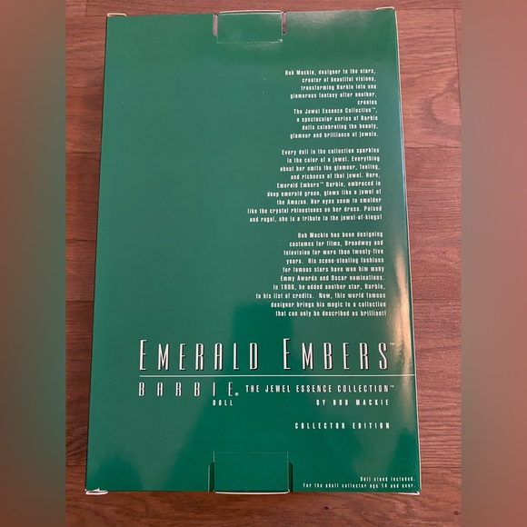 Emerald Embers Barbie by Bob Mackie 1997 NRFB - Picture 3 of 5